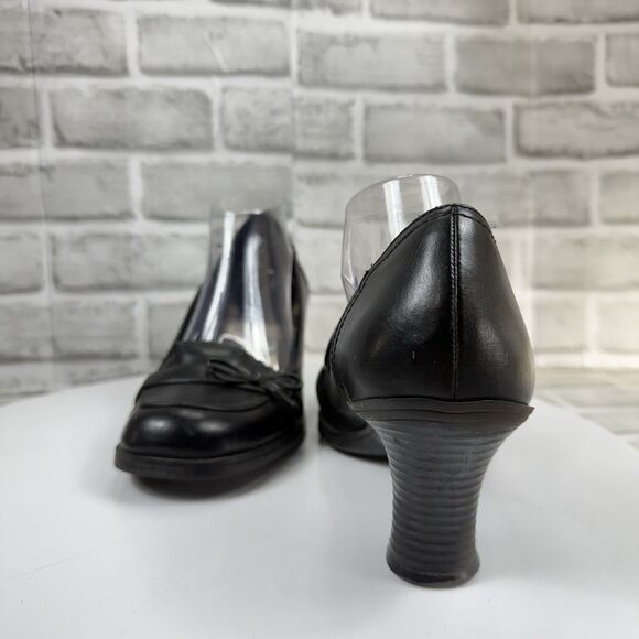 Mudd Vintage Yatima Women's 10 Chunky Platform Bow Oxford Black Block Heels - Picture 4 of 13